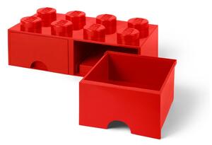 Červený úložný box s dvoma zásuvkami LEGO®