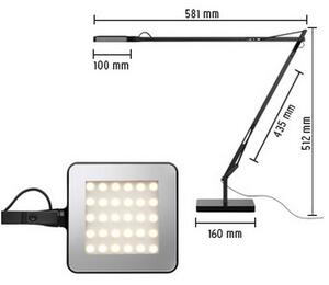 Flos - Kelvin Stolová Lampa LED Anthracite - Lampemesteren