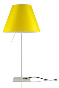 Luceplan - Costanza Stolová Lampa s Dimmer Aluminium s Smart Yellow - Lampemesteren