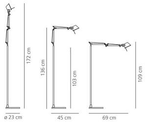 Artemide - Tolomeo MICRO Stojaca Lampa E14 Aluminium - Lampemesteren