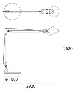 Artemide - Tolomeo XXL LED Stojaca Lampa Aluminium - Lampemesteren