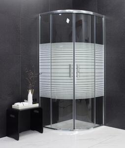 Sprchovací kút maxmax MEXEN RIO stripe - štvrťkruh 70x70 cm
