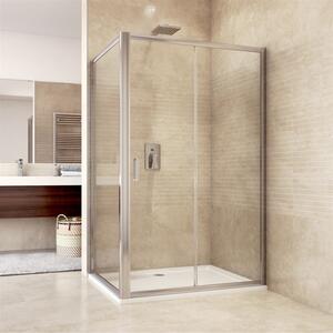 Sprchovací kút, Mistic, obdĺžnik, 120x80 cm, chróm ALU, sklo Chinchilla