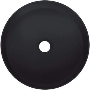 Deante Silia, granitové umývadlo na dosku 36x36x12,5 cm, čierna matná, DEA-CQS_NU4S