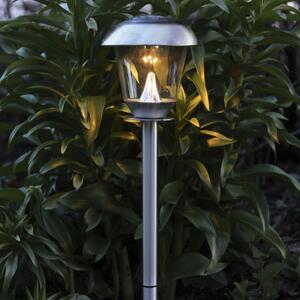 Záhradné svetlo na solárne napájanie Bollard Napoli Steel - 66 cm