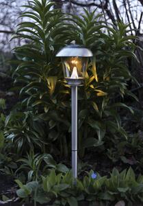 Záhradné svetlo na solárne napájanie Bollard Napoli Steel - 66 cm