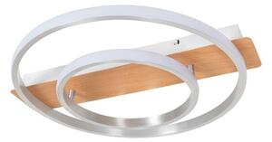 Lindby - Signera LED Stropné Lampa Silver/White/Light Wood Lindby - Lampemesteren