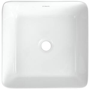 Deante Jasmin, keramické umývadlo na dosku 34,5x34,5x12 cm, biela, DEA-CDJ_6U3S