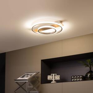 Lindby - Signera LED Stropné Lampa Silver/White/Light Wood Lindby - Lampemesteren