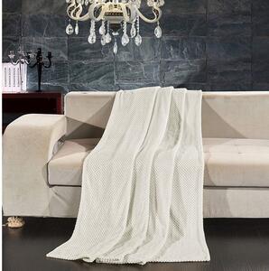 Krémová deka z mikrovlákna DecoKing Henry, 70 × 150 cm