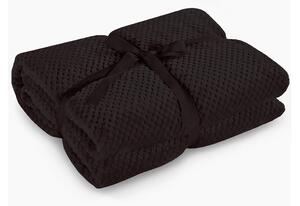 Čierna deka z mikrovlákna DecoKing Henry, 70 × 150 cm