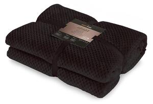 Čierna deka z mikrovlákna DecoKing Henry, 70 × 150 cm