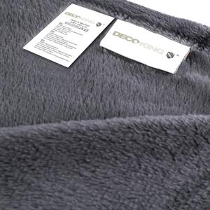 Tmavosivá deka z mikrovlákna DecoKing Mic, 150 × 200 cm