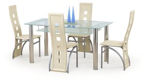 Stôl Crioceľ - bezfarebná / mliečny