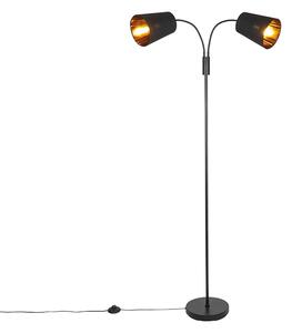 Moderná stojaca lampa čierna 2-svetlá - Carmen