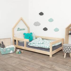 Detská Domčekové posteľ z masívu 180x80 cm Poppy sa zábranami