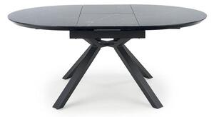 Halmar VERTIGO rozkladací stôl, doska - čierny mramor, nohy - čierne