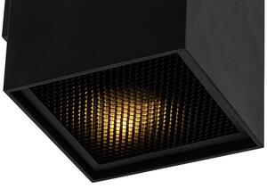 Dizajnové nástenné svietidlo čierny štvorec - Sab Honey