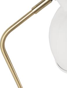 Retro stolová lampa biela s bronzom - Milou