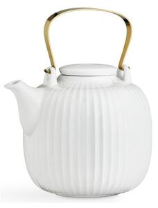 Biela porcelánová čajová kanvica Kähler Design Hammershoi, 1,2 l