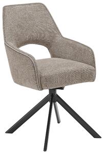 STOLIČKA S PODRÚČKAMI, železo, tkaná textília, čierna, taupe SetOne by Musterring - Stoličky, Online Only