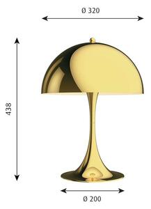 Louis Poulsen - Panthella 320 Stolová Lampa Brass - Lampemesteren