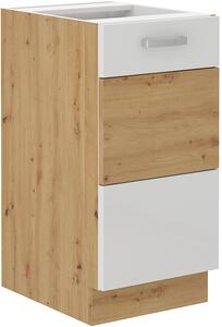 Spodní kuchyňská skříňka 40 cm 29 - PROVENCE - Bílá matná / Dub Artisan