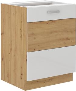 Samostatná kuchyňská skříňka spodní 60 cm GOREN - Bílá lesklá