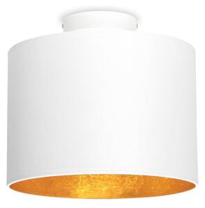 Biele stropné svietidlo s detailom v zlatej farbe Sotto Luce MIKA, Ø 25 cm
