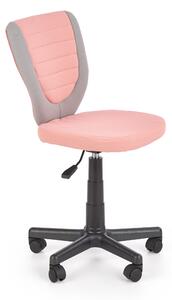 Detská otočná stolička ERB - šedo / ružová