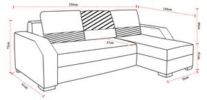 Rohová sedačka Aresea (béžová + hnedá) (L). Vlastná spoľahlivá doprava až k Vám domov. 1025371