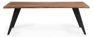 Jedálenský stôl s tmavohnedou doskou Kave Home Nack, 180 x 100 cm