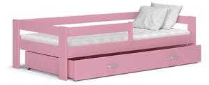 Detská posteľ so zásuvkou HUGO V - 160x80 cm - ružová