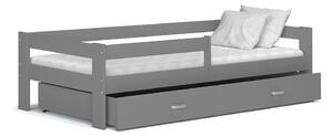 Detská posteľ so zásuvkou HUGO V - 160x80 cm - šedá