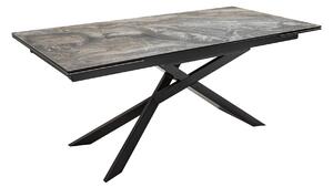 Jedálenský stôl GLOBE 180-220-260 cm - taupe, čierna