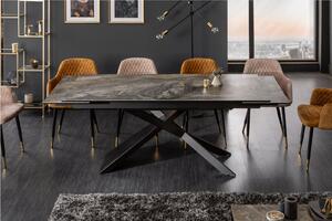 Jedálenský stôl GLOBE 180-220-260 cm - taupe, čierna