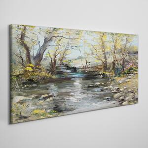 Obraz na plátně Abstrakcie strom rieky