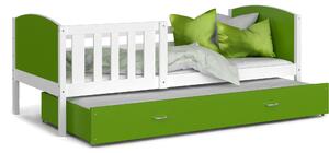 Detská posteľ s prístelkou TAMI R2 - 200x90 cm - zeleno-biela