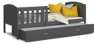 Detská posteľ s prístelkou TAMI R2 - 200x90 cm - šedá