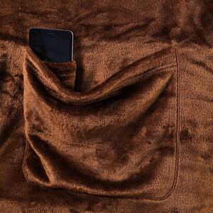 Hnedá televízna deka z mikrovlákna DecoKing Henry, 150 × 180 cm