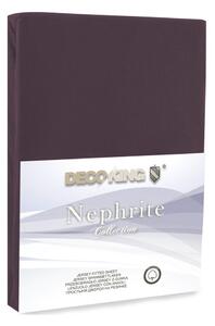 Hnedá elastická plachta DecoKing Nephrite, 200/220 x 200 cm