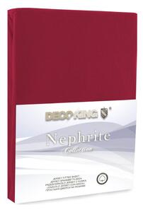 Červená elastická plachta DecoKing Nephrite, 160/180 x 200 cm
