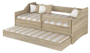 Detská posteľ s prístelkou Lully 160x80cm - dub sonoma II