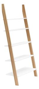Biela rebríková polica Ragaba ASHME, šírka 85 cm