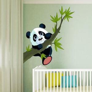 Nástenná detská samolepka Ambiance Panda On Branches