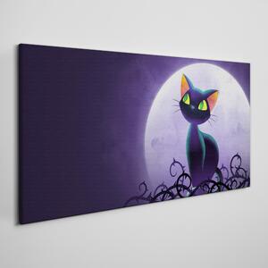 Obraz na plátně Zvieracie mačka mesiac
