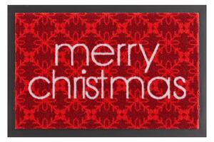 Červená rohožka Hanse Home Merry Christmas, 40 × 60 cm
