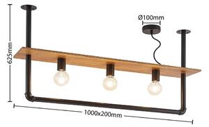 Lindby - Kirista 3 Stropné Lampa Wood - Lampemesteren