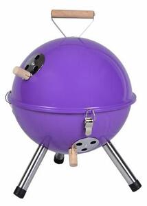 Záhradný vonkajší Mini BBQ gril - fialový