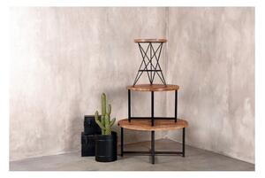 Čierny konferenčný stolík s doskou z mangového dreva LABEL51 Dex, ⌀ 60 cm